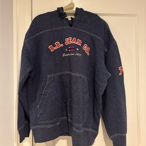 Bugle Boy Navy Blue Sweater with Red Accents